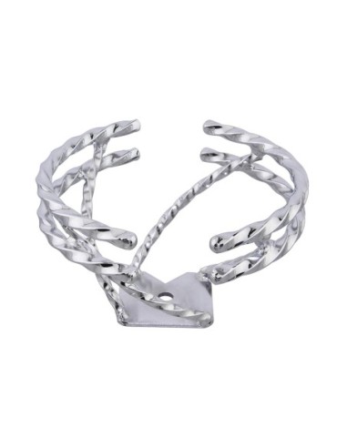 Half Double Twisted Swirl Steering Wheel Chrome.